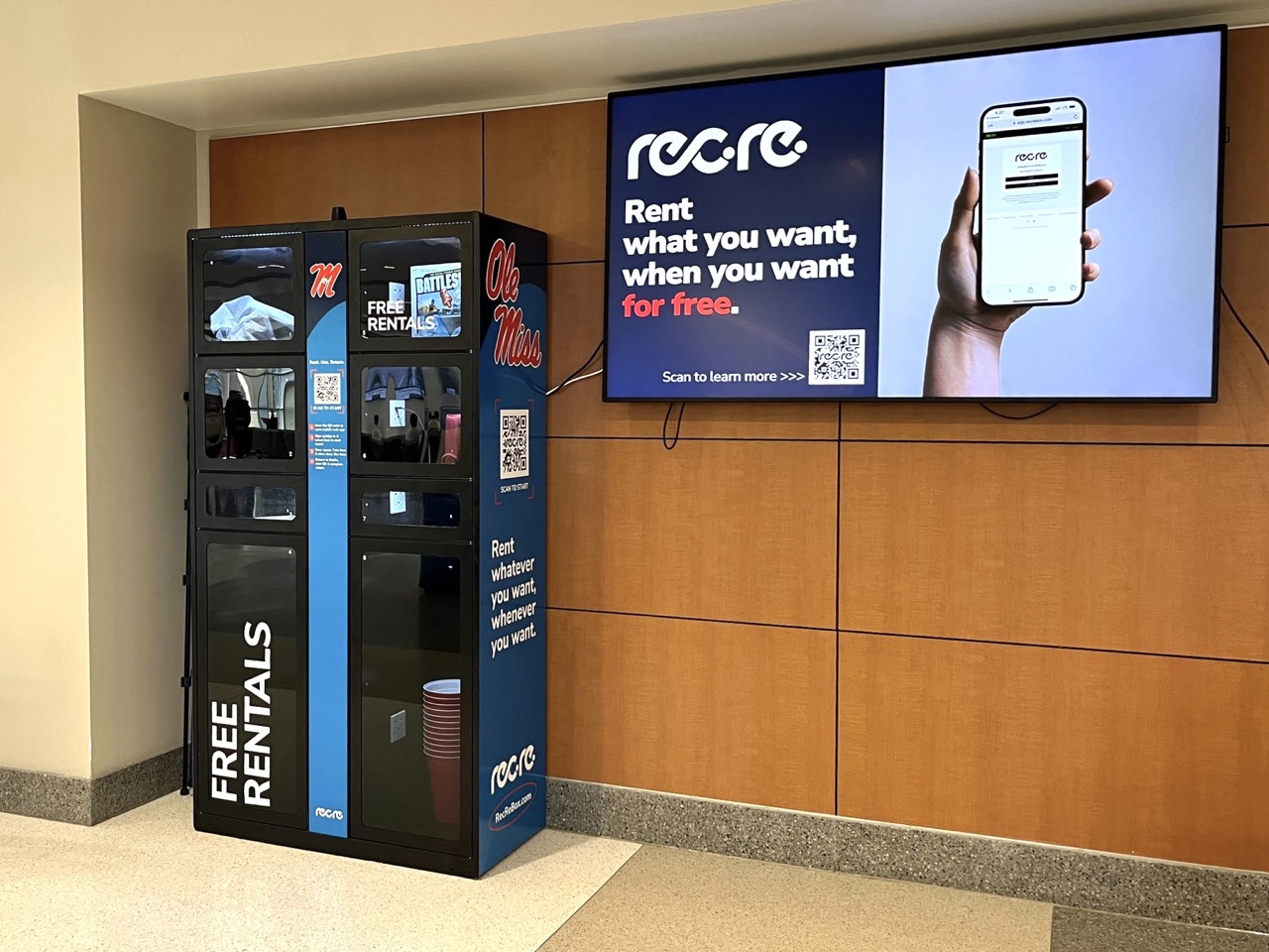 RecRe box in the Ole Miss Student Union.