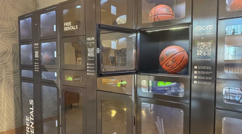 RecRe box in campus recreation center
